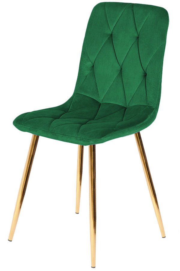 Krzeso tapicerowane BORGO VELVET GREEN GOLD